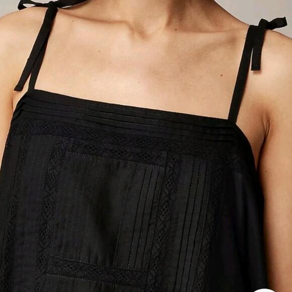 NWT J. Crew Handkerchief Midi Dress Black XS - Picture 3 of 9